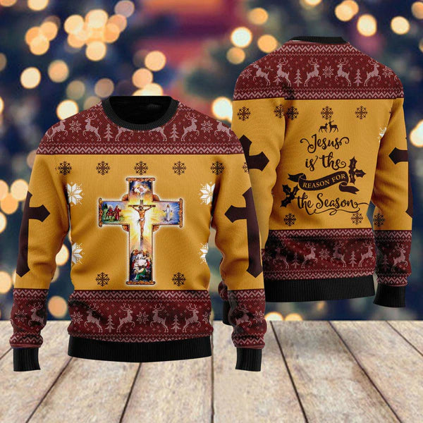 Jesus Ugly Christmas Sweater For Men & Women Christmas Gift Sweater US2304 - WeCustomit