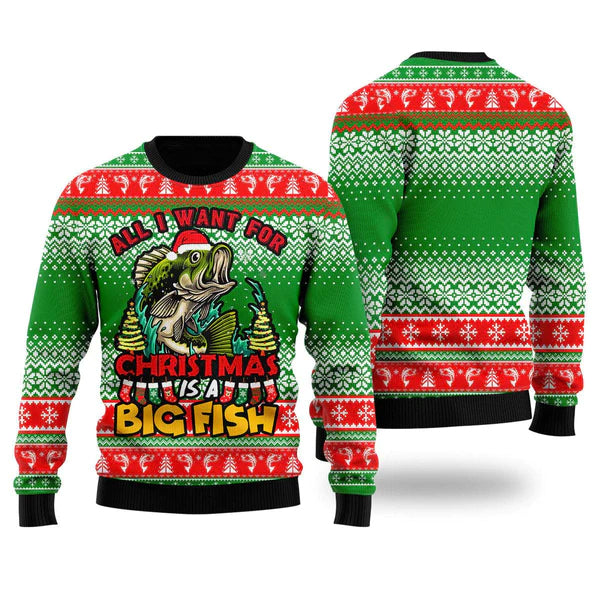 Fishing Christmas Ugly Christmas Sweater For Men & Women Christmas Gift Sweater US1067 - WeCustomit