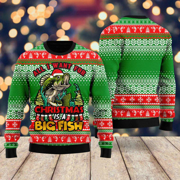 Fishing Christmas Ugly Christmas Sweater For Men & Women Christmas Gift Sweater US1067 - WeCustomit