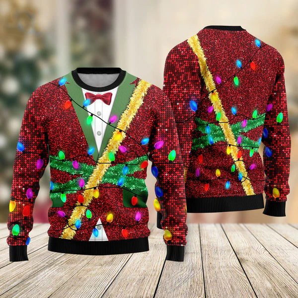 Light Christmas Ugly Christmas Sweater For Men & Women Christmas Gift Sweater US1068 - WeCustomit