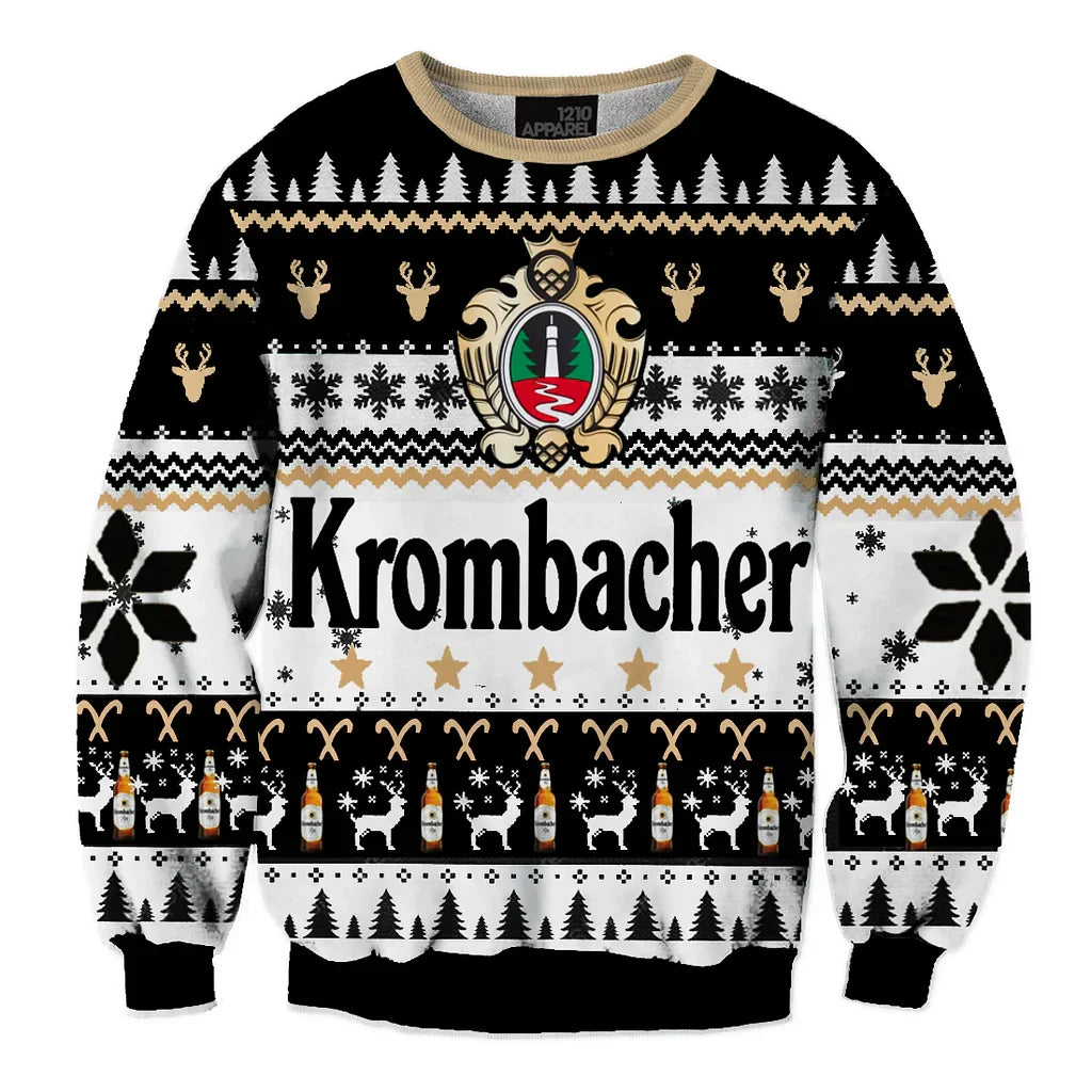 Unisex Krombacher 3D Ugly Christmas Sweater For Men & Women Christmas Gift Sweater BH1231 - WeCustomit