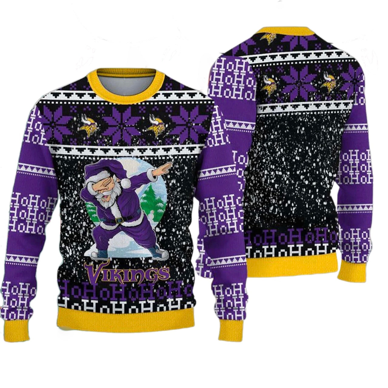 Santa Claus Ho Ho Ho Ugly Christmas Sweater For Men & Women Christmas Gift Sweater US4333 - WeCustomit