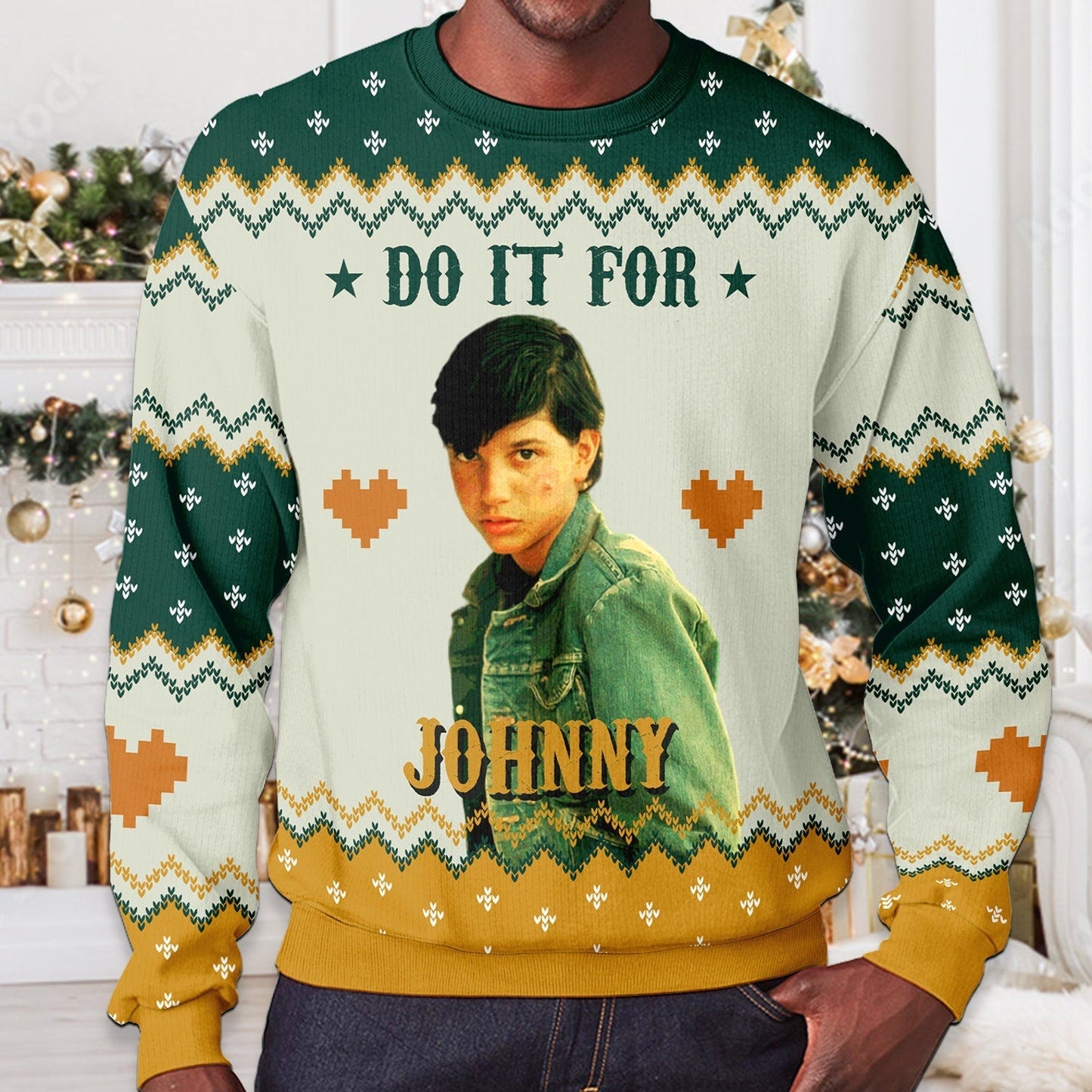 Dallas Winston Do It For Johnny Christmas Ugly Sweater Retro Quote Sweatshirt Vintage Movies TV Show Quote Unisex Adult Crew Neck Sweatshirt - WeCustomit