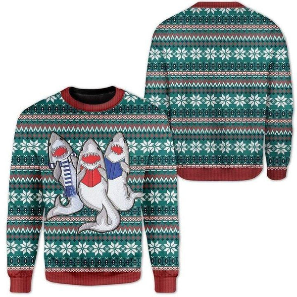 Shark Christmas Holiday Ugly Christmas Sweater For Men & Women Christmas Gift Sweater US1573 - WeCustomit