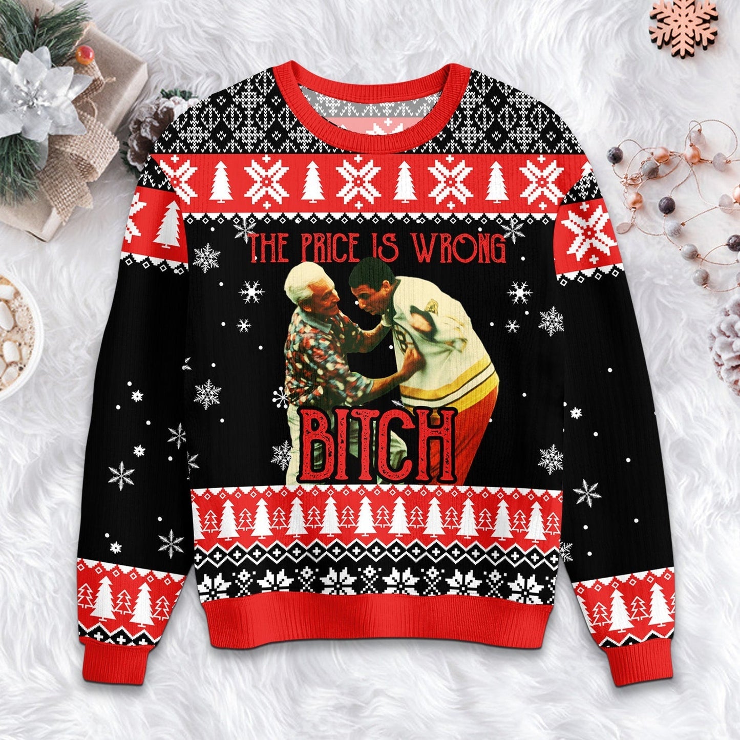 The Price Is Wrong Christmas Ugly Sweater, Retro Quote Sweatshirt, Gift For Him Her Vintage Movies TV Show Quote Unisex Crew Neck Sweatshirt - WeCustomit