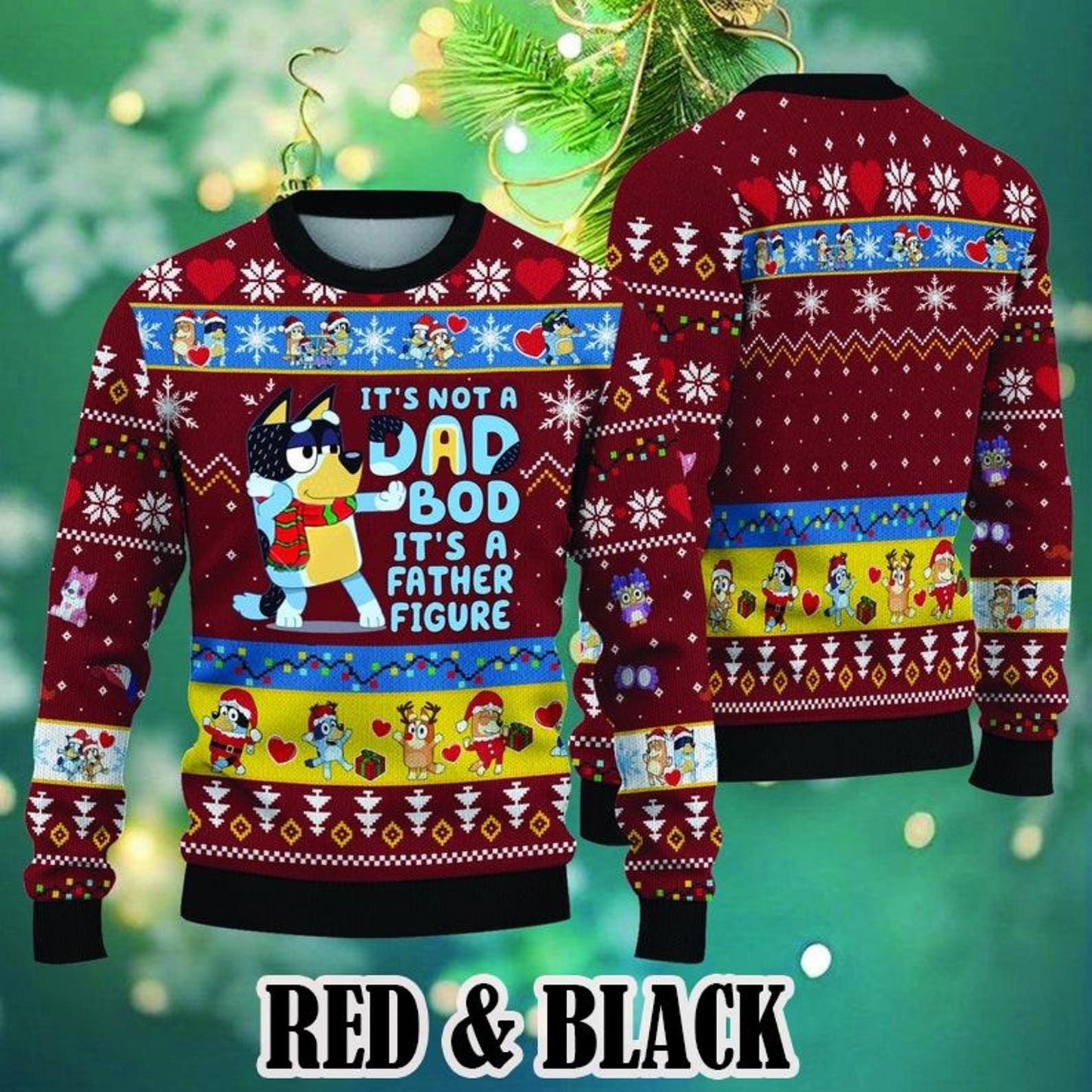 Blu.e.y Ugly Christmas Sweater, Ugly Christmas Sweater, Blue Family Christmas Tree, Christmas Sweatshirt, Family Shirt - WeCustomit