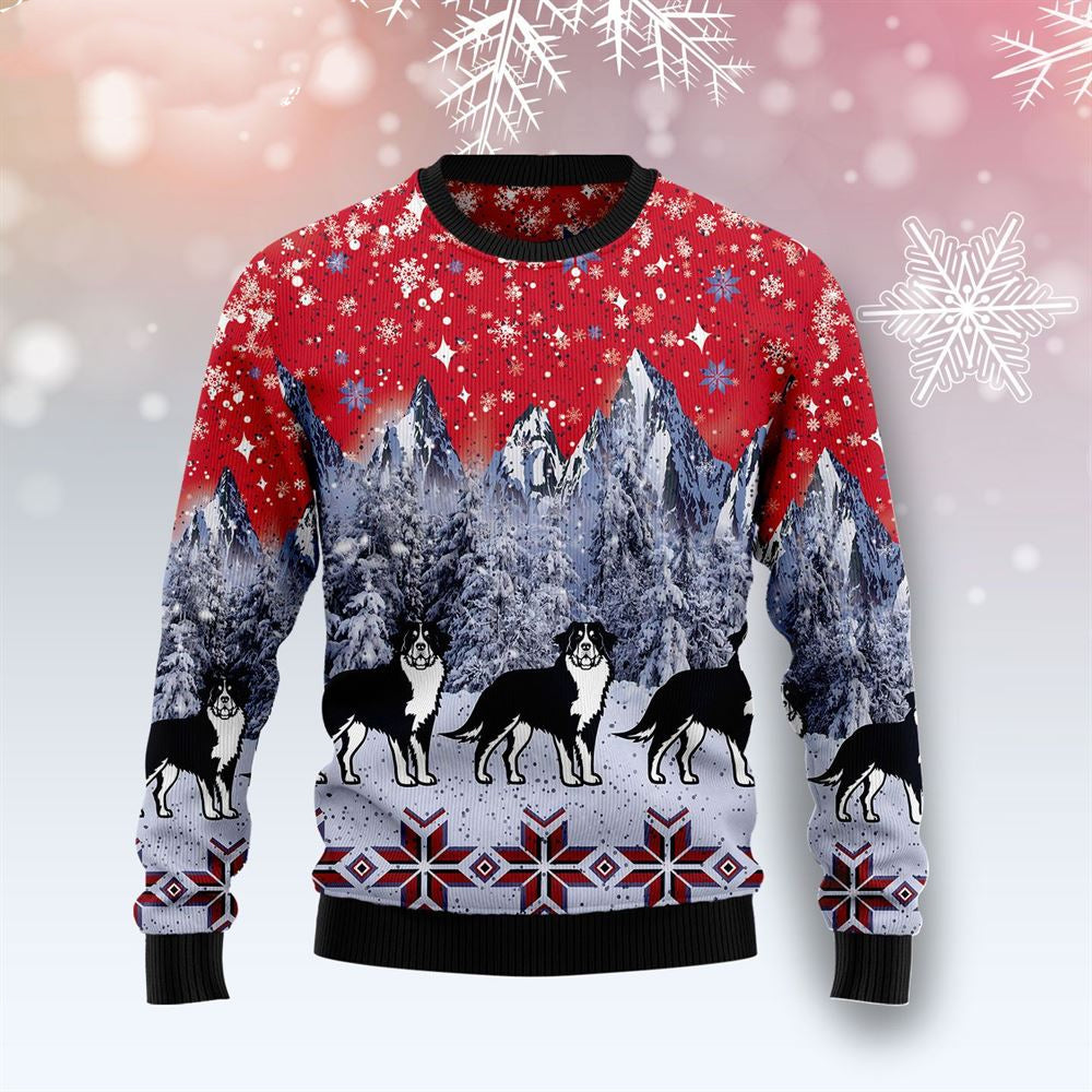Mountain Dog Snow Ugly Christmas Sweater For Men & Women Christmas Gift Sweater US3006 - WeCustomit