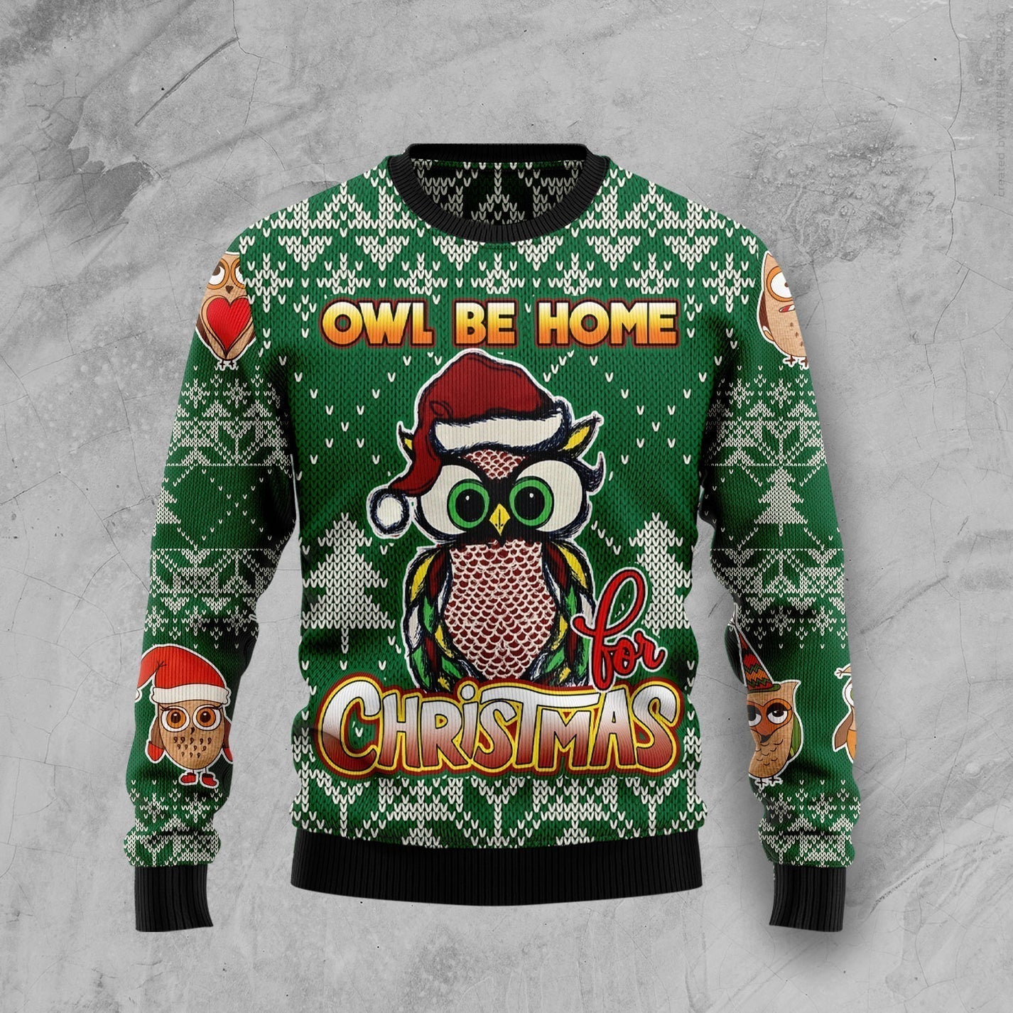 Owl Be Home For Christmas Ugly Christmas Sweater For Men & Women Christmas Gift Sweater US3596 - WeCustomit