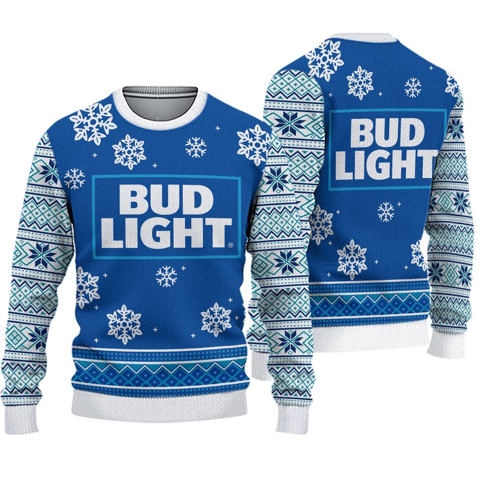 Bud Light Classic Ugly Christmas Sweater For Men & Women Christmas Gift Sweater BH581 - WeCustomit