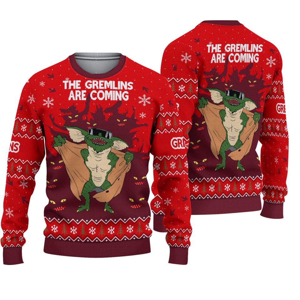 The Gremlins Are Coming Ugly Christmas Sweater For Men & Women Christmas Gift Sweater BH563 - WeCustomit