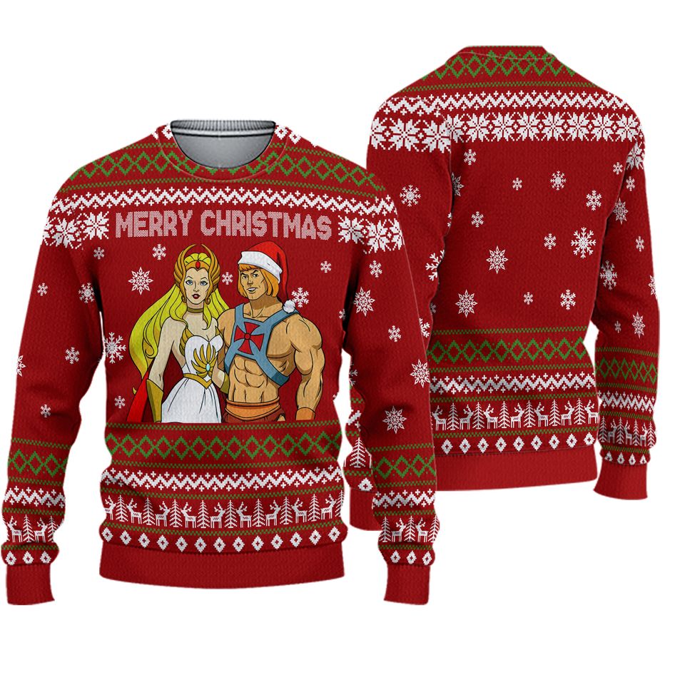 He Man and She Ra Symbol Ugly Christmas Sweater For Men & Women Christmas Gift Sweater BH565 - WeCustomit