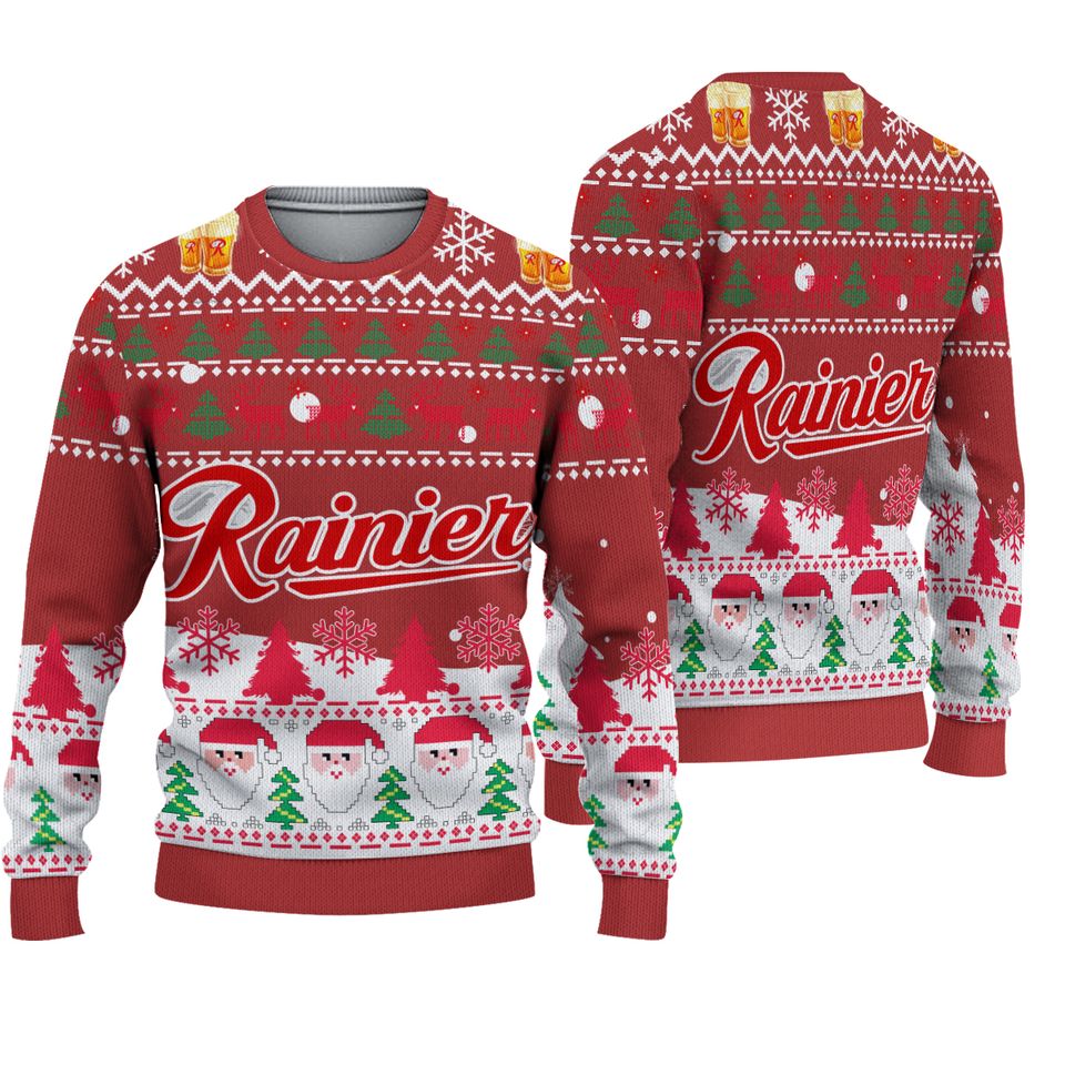 Rainier Ugly Christmas Sweater For Men & Women Christmas Gift Sweater PT972 - WeCustomit