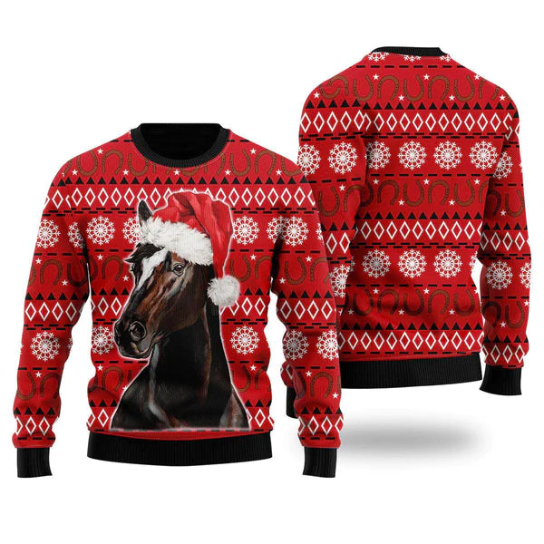 Horse Christmas Ugly Christmas Sweater For Men & Women Christmas Gift Sweater US1071 - WeCustomit
