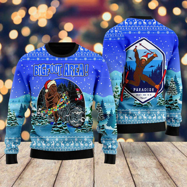 Bigfoot Area Ugly Christmas Sweater For Men & Women Christmas Gift Sweater US1607 - WeCustomit