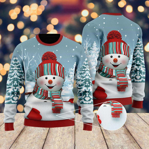 Snowman Christmas Ugly Christmas Sweater For Men & Women Christmas Gift Sweater US1073 - WeCustomit