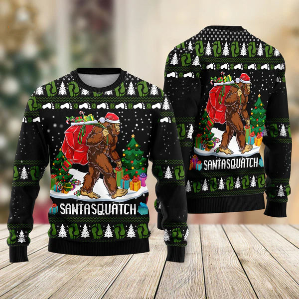 Bigfoot Santasquatch Ugly Christmas Sweater For Men & Women Christmas Gift Sweater US1616 - WeCustomit