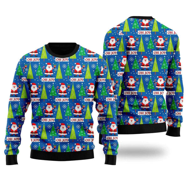 Joyful Holiday Santa Claus Ugly Christmas Sweater For Men & Women Christmas Gift Sweater US1779 - WeCustomit