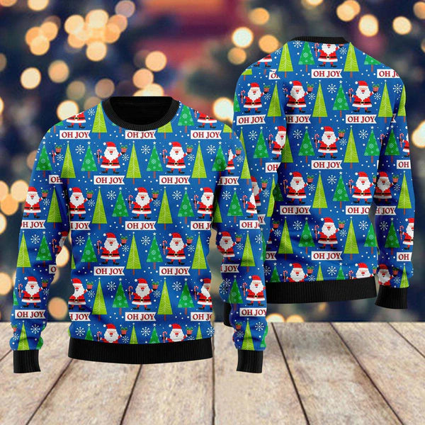 Joyful Holiday Santa Claus Ugly Christmas Sweater For Men & Women Christmas Gift Sweater US1779 - WeCustomit