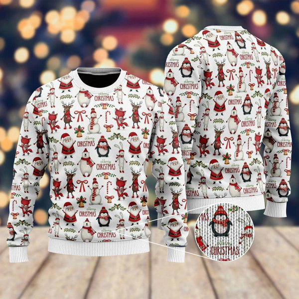 Christmas Pattern Ugly Christmas Sweater For Men & Women Christmas Gift Sweater US1436 - WeCustomit