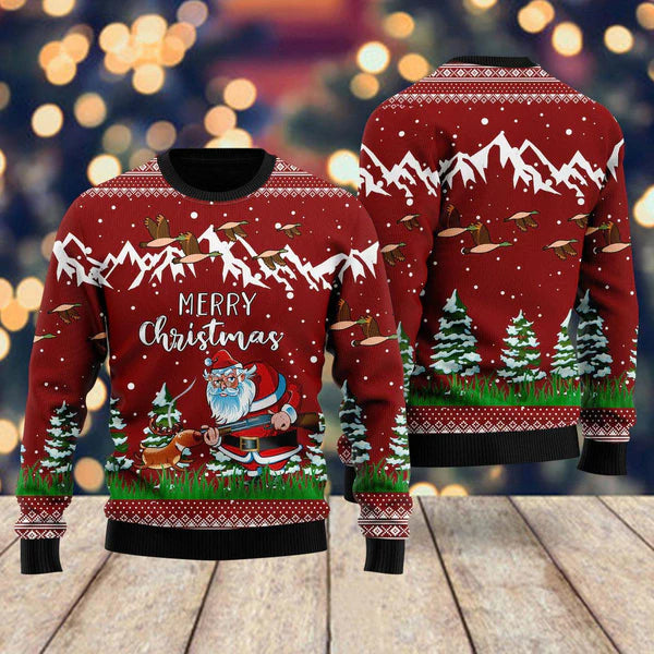 Duck Hunting Christmas Ugly Christmas Sweater For Men & Women Christmas Gift Sweater US1143 - WeCustomit