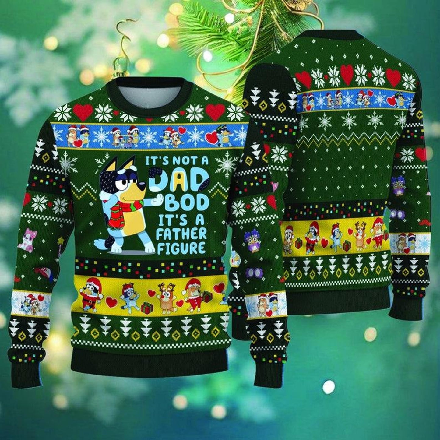 Blu.e.y Ugly Christmas Sweater, Ugly Christmas Sweater, Blue Family Christmas Tree, Christmas Sweatshirt, Family Shirt - WeCustomit