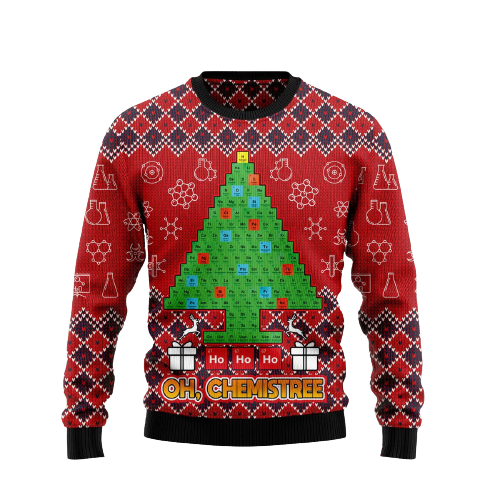 Ho Ho Ho Oh Chemistree Ugly Christmas Sweater For Men & Women Christmas Gift Sweater US1211 - WeCustomit