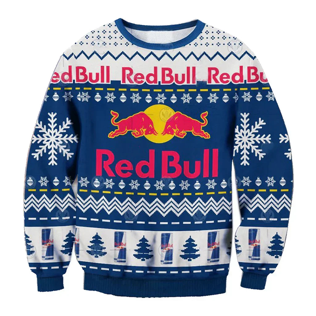 Unisex Red Bull Racing Printed Casual 3D Ugly Christmas Sweater For Men & Women Christmas Gift Sweater BH1106 - WeCustomit