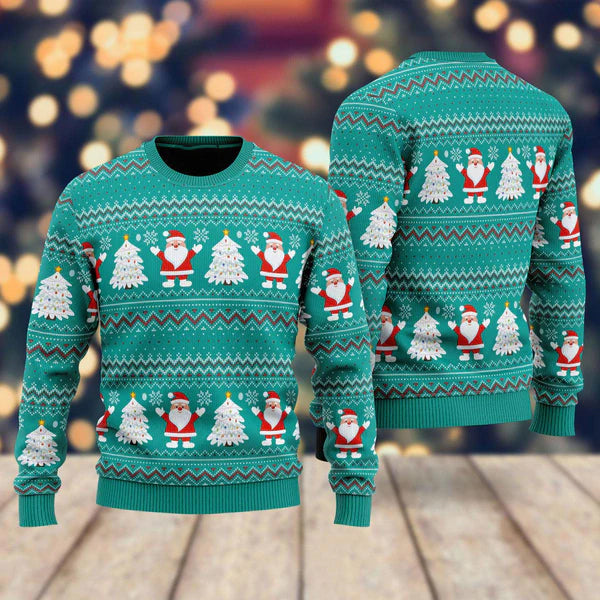 Santa Claus Joyful Holiday Ugly Christmas Sweater For Men & Women Christmas Gift Sweater US1780 - WeCustomit