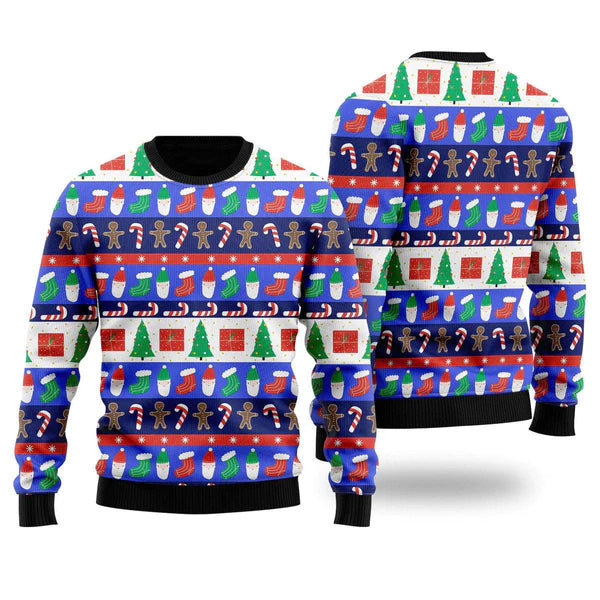 Striped Wonderful Holiday Christmas Ugly Christmas Sweater For Men & Women Christmas Gift Sweater US1076 - WeCustomit