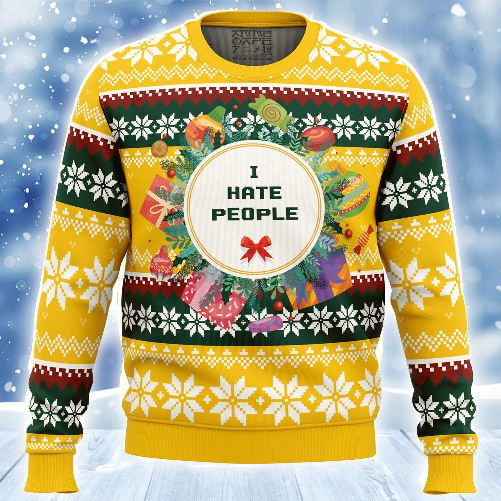 I Hate People Ugly Christmas Sweater For Men & Women Christmas Gift Sweater US2761 - WeCustomit