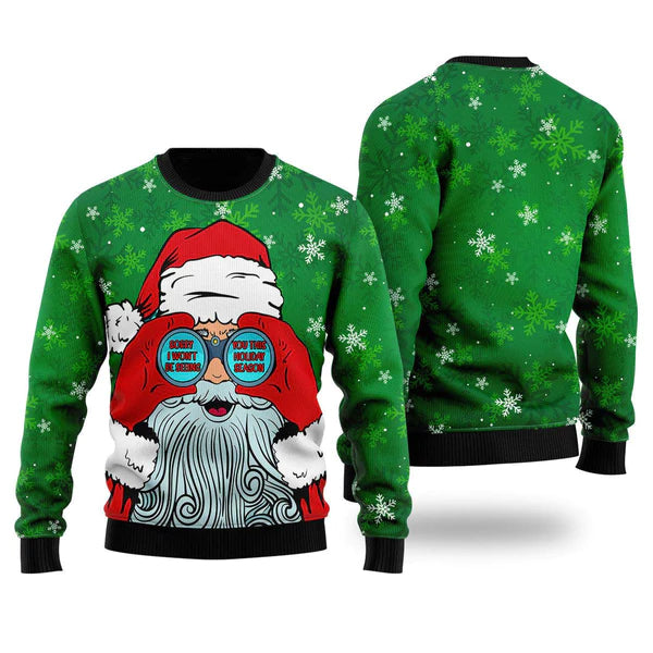 Santa I Won't Be Seeing You Ugly Christmas Sweater For Men & Women Christmas Gift Sweater US1988 - WeCustomit