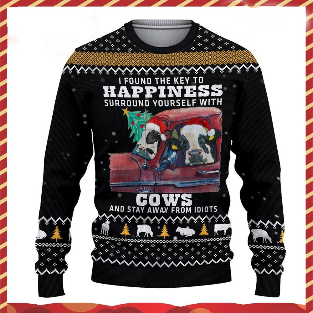 Life With Cows Ugly Christmas Sweater For Men & Women Christmas Gift Sweater US2857 - WeCustomit