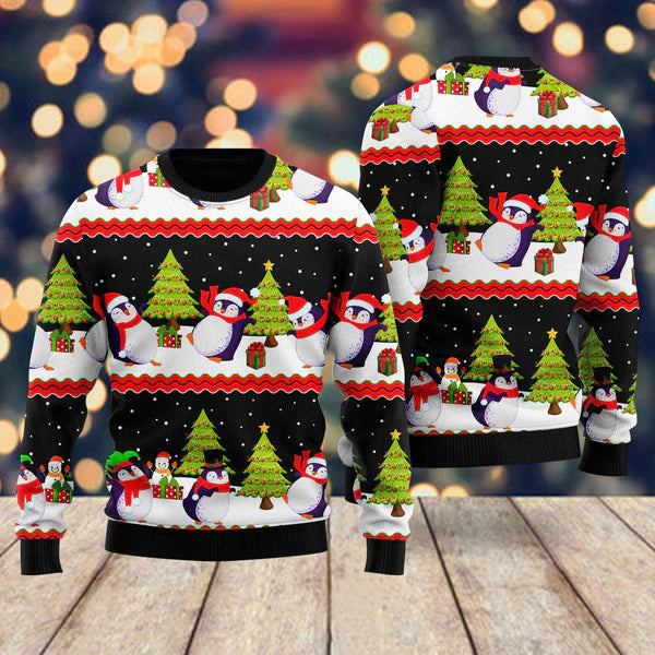 Lovely Penguin Ugly Christmas Sweater For Men & Women Christmas Gift Sweater US1619 - WeCustomit