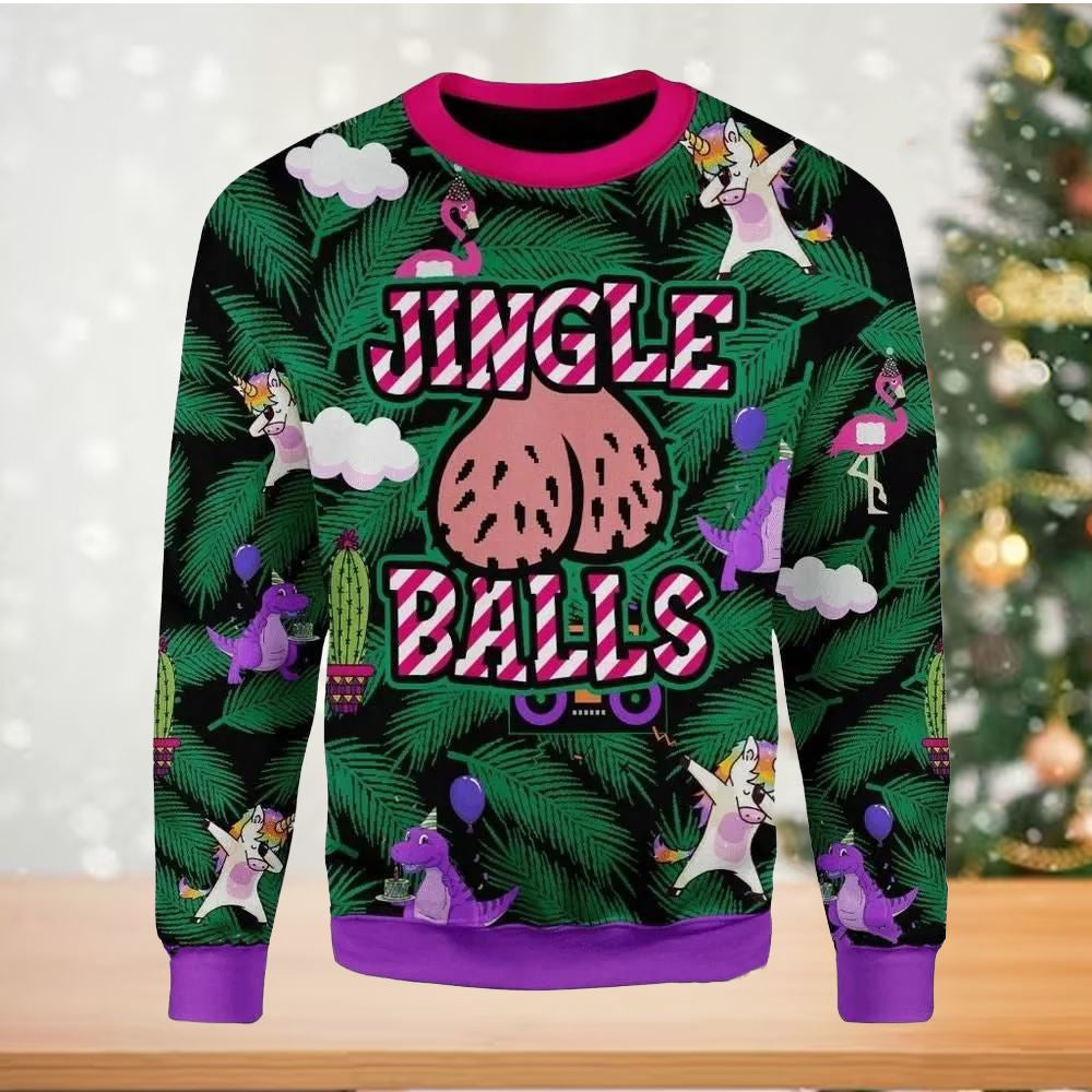 Merry Christmas Jingle Balls Ugly Christmas Sweater For Men & Women Christmas Gift Sweater US2863 - WeCustomit