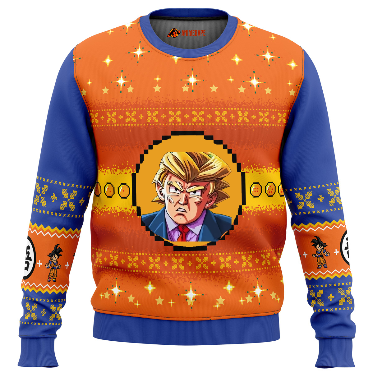 Goku Trump 2024 Christmas Comeback Christmas Sweater - WeCustomit