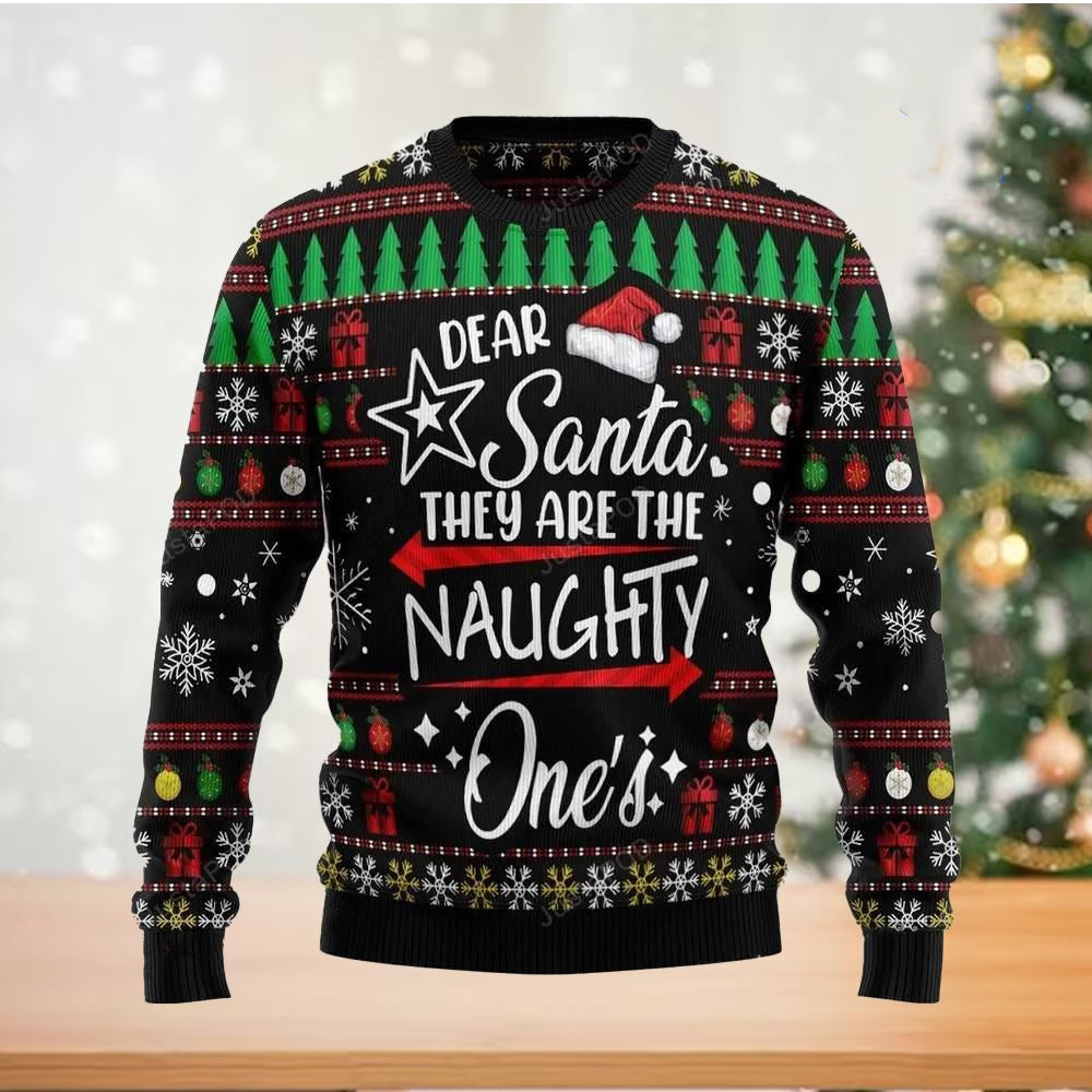 Merry Christmas Dear Santa Ugly Christmas Sweater For Men & Women Christmas Gift Sweater US2862 - WeCustomit