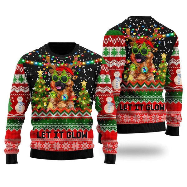 German Shepherd Dog Christmas Ugly Christmas Sweater For Men & Women Christmas Gift Sweater US1392 - WeCustomit
