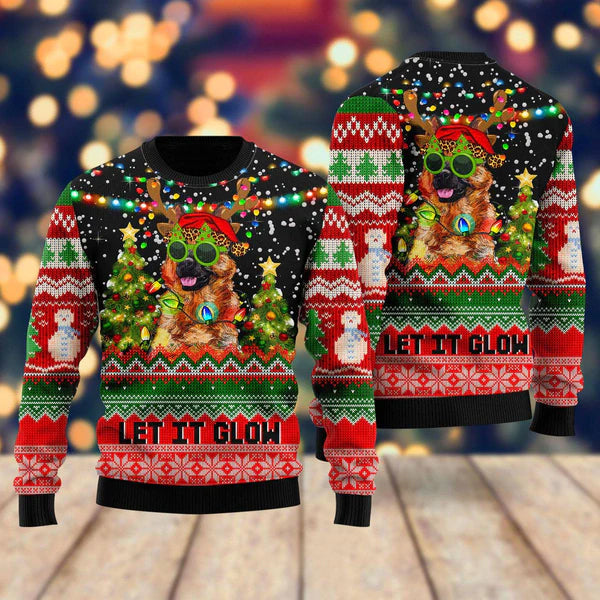 German Shepherd Dog Christmas Ugly Christmas Sweater For Men & Women Christmas Gift Sweater US1392 - WeCustomit