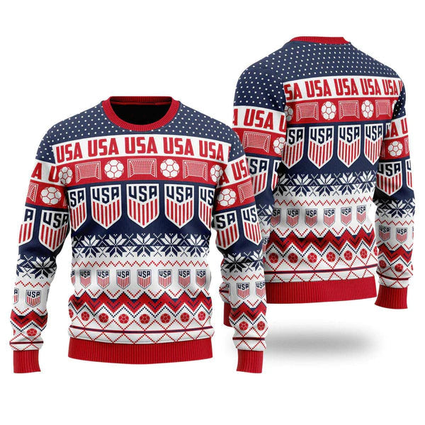 USA We Will Be A Champion Ugly Christmas Sweater For Men & Women Christmas Gift Sweater US2224 - WeCustomit