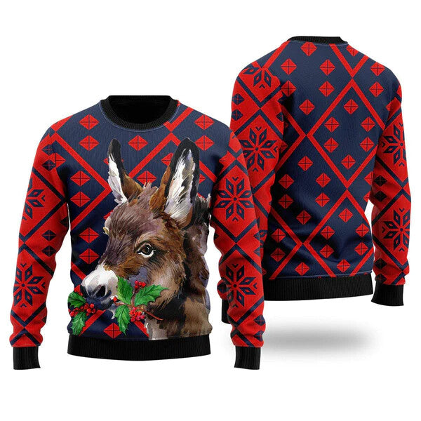 Donkey Ugly Christmas Sweater For Men & Women Christmas Gift Sweater US1674 - WeCustomit