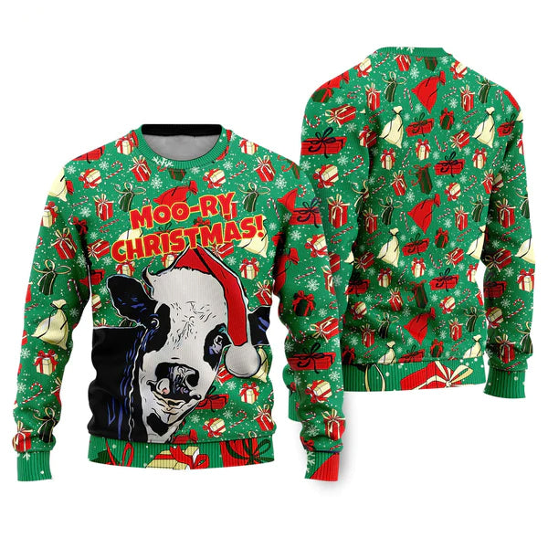 Cow Love Christmas Ugly Christmas Sweater For Men & Women Christmas Gift Sweater US1087 - WeCustomit