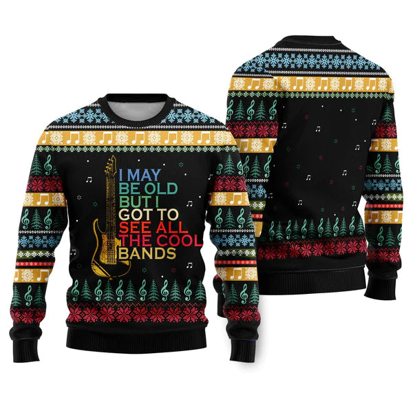 Guitar Old Vintage Ugly Christmas Sweater For Men & Women Christmas Gift Sweater US1992 - WeCustomit