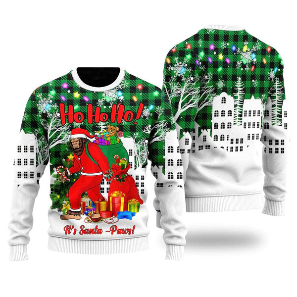It’s Santa Paws Christmas Ugly Christmas Sweater For Men & Women Christmas Gift Sweater US1353 - WeCustomit