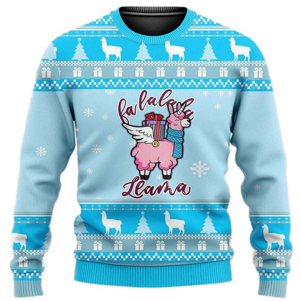 Pink Llama Christmas Ugly Christmas Sweater For Men & Women Christmas Gift Sweater US1437 - WeCustomit