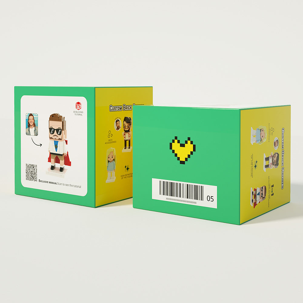 Christmas Gifts Custom Head Brick Figures Personalized Christmas Girl Brick Figures Small Particle Block Toy