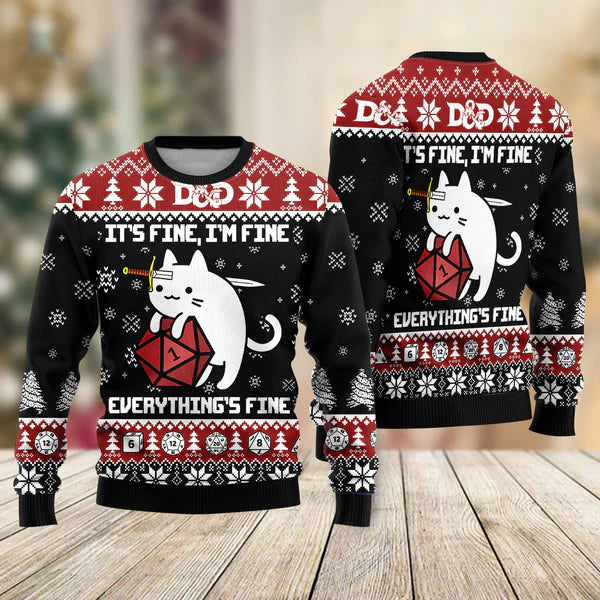 Dungeons and Dragon Ugly Christmas Sweater For Men & Women Christmas Gift Sweater US1787 - WeCustomit