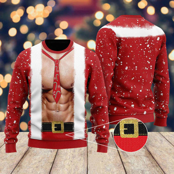 Santa Body Ugly Christmas Sweater For Men & Women Christmas Gift Sweater US1623 - WeCustomit