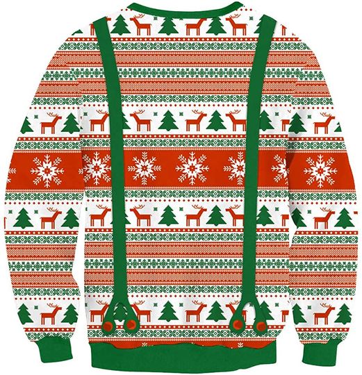 Christmas Tie Cravat Ugly Christmas Sweater For Men & Women Christmas Gift Sweater PT1456 - WeCustomit