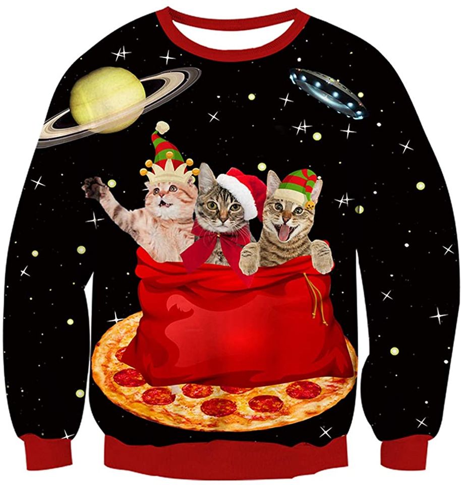 Cute Cat Ugly Christmas Sweater For Men & Women Christmas Gift Sweater PT1487 - WeCustomit