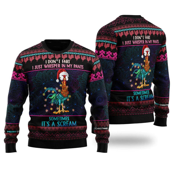 Chicken Funny Christmas Ugly Christmas Sweater For Men & Women Christmas Gift Sweater US1088 - WeCustomit